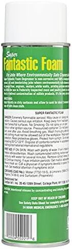 ComStar Super Fantastic Foam, Water Rinse Degreaser, Designed to Clean Away Grease & Oil from Garage Floors, Engines, Motors, White Walls, Printing Presses, Made in USA, 16 Ounces Aerosol (55-221) in Kuwait