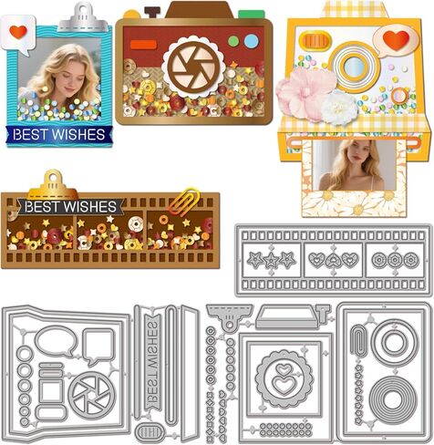 Globleland كعكة عيد ميلاد سعيد تهز القطع يموت من أجل DIY Scrapbooking ثمار المعادن الهز هزت البالونات يموت قطع لقيام البطاقات in Kuwait