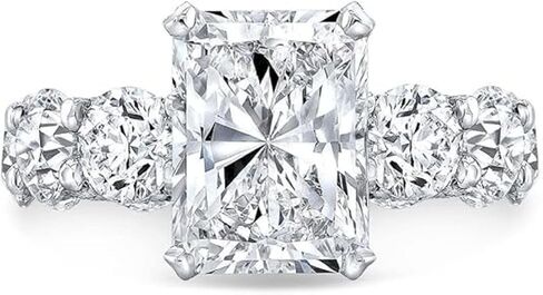 Vintage Moissanite 8CT-12CT Radiant 10K 14K 18K Gold & 925 Sterling Silver Anniversary Christmas Ring For Women in Saudi Arabia
