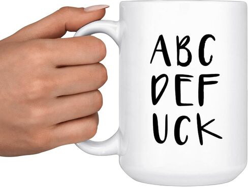 Funny Coffee Mug - ABCDEFUCK in Saudi Arabia