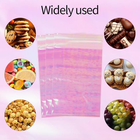 100 PCS Cookie Facs ، أكياس الحلوى ، أكياس السيلوفان الختم الختم ، أكياس لسيلوفان الصافية الصافية ، أكياس ملفات تعريف الارتباط الفردية 3 × 5.6 بوصة للتغليف ، الحلوى ، الملوثات العضوية الثابتة للكعكة in Kuwait