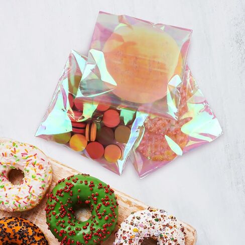 100 PCS Cookie Facs ، أكياس الحلوى ، أكياس السيلوفان الختم الختم ، أكياس لسيلوفان الصافية الصافية ، أكياس ملفات تعريف الارتباط الفردية 3 × 5.6 بوصة للتغليف ، الحلوى ، الملوثات العضوية الثابتة للكعكة in Kuwait