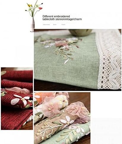 طقم المائدة المطبوخة المطبوخة المطبوخة لتطريز المائدة المائدة المائدة التطريز ، أبيض ، 90 × 90 سم in Kuwait