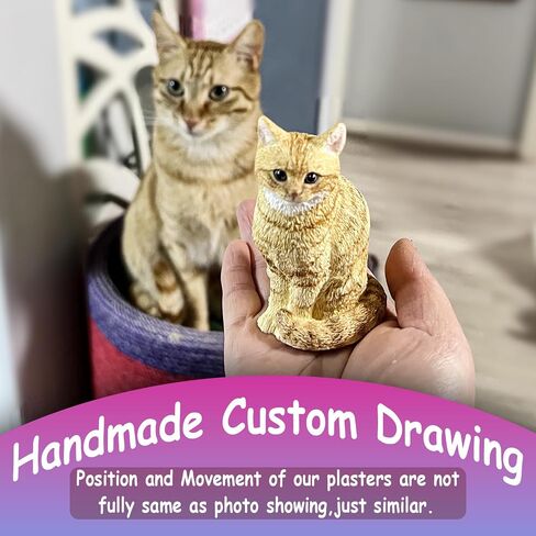 Custom Cat Dog 3D Full Body Figurine from Photo Handmade Personalised Polymer Clay pet Replica Sculpture Weeding Cake Toppers Memorial Figure Gift in Saudi Arabia