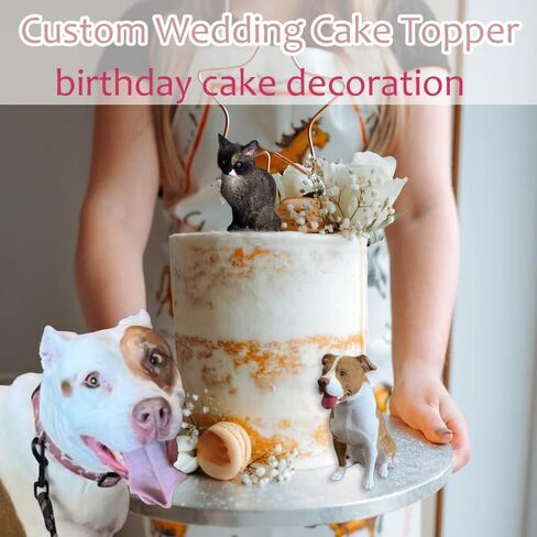 Custom Cat Dog 3D Full Body Figurine from Photo Handmade Personalised Polymer Clay pet Replica Sculpture Weeding Cake Toppers Memorial Figure Gift in Saudi Arabia