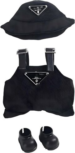 ملابس دمية بطول 17 سم تم تعيينها على ملابس LBB - ملابس من قطعتين مع قبعة وإكسسوارات ، وملحقات الملابس الأنيقة للدمى الرائعة (غير متضمنة) in Kuwait