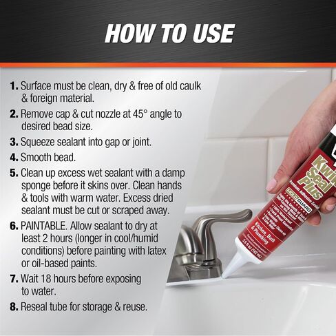 Dap 18539 Kwik Seal Plus Kitchen and Bath All-Purpose Adhesive Caulk Bisque, 5.5-Ounce in Saudi Arabia