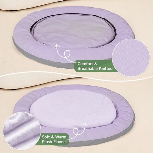 Cat Bed Kitten Bed, Round Donut Pet Bed Gift for Cats, Puppy, Small Dog, Calming Fluffy Cat Couch Sofa with Hard Protective Shieldfor Indoor Outdoor (Blue，18 Inches) in Saudi Arabia
