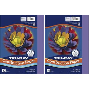 Pacon Tru-Ray Heavyweight Construction Paper, Violet, 9" x 12", 50 Sheets in Kuwait