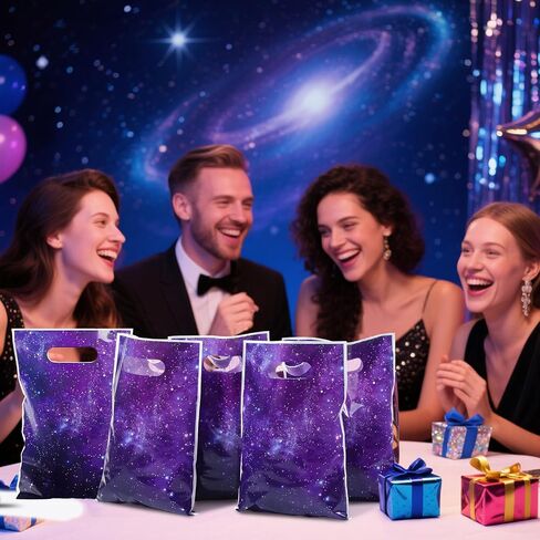 CTOSREE 50 PCS Galaxy Party Parts Favors Starry Purple Galaxy Caldy Favore Passs Plastic for Goodies تعامل الهدية إلى الحفلات الفضائية الخارجية ديكور عيد ميلاد تحت عنوان 6.69 × 9.84 في in Kuwait