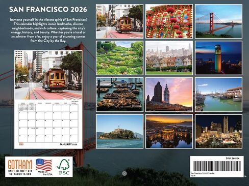 تقويم الجسور المغطاة 2026 شهرية الجدار التقويم 12 شهرًا | صنعت أمريكية في الولايات المتحدة الأمريكية in Kuwait