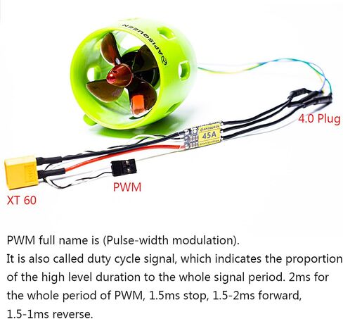 ApisQueen U01 12V~24V Underwater Thruster 2kg Thrust Brushless Underwater Subsea Thruster/Propeller/Propulsion for ROV Boat (CW) in Kuwait