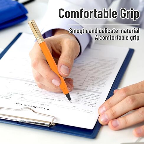 12 Pack Gel Pens Black 0.5 mm Medium Point Black Gel Ink Pens with Cap Quick Drying Ballpoint Pen Smooth Writing Fine Point Pen for Journaling School Office Supplies in Saudi Arabia