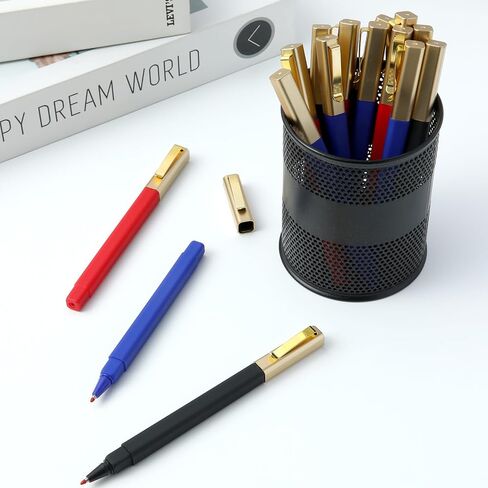 12 Pack Gel Pens Black 0.5 mm Medium Point Black Gel Ink Pens with Cap Quick Drying Ballpoint Pen Smooth Writing Fine Point Pen for Journaling School Office Supplies in Saudi Arabia