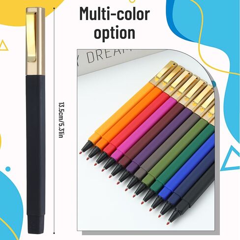 12 Pack Gel Pens Black 0.5 mm Medium Point Black Gel Ink Pens with Cap Quick Drying Ballpoint Pen Smooth Writing Fine Point Pen for Journaling School Office Supplies in Saudi Arabia