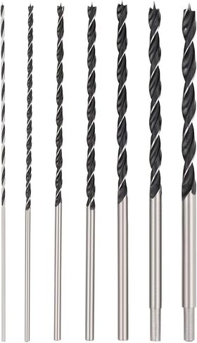 COMOWARE 12" Extra Long Brad Point Drill Bit Set, 12 Pcs High Carbon Steel Long Drill Bit, Long Drill Bits for Wood, Plastic, PVC, Composite & Rubber, 1/8", 3/16", 1/4", 5/16", 3/8", 7/16", 1/2" in Saudi Arabia