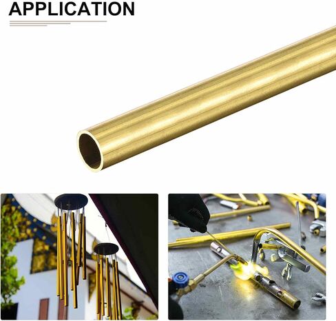 أنبوب نحاسي DTGN 7.5 مم × 0.5 مم × 300 مم (ODxWall TxL) - 8 عبوات - جيد لإطار ديكور DIY لمعدات الآلات - أنابيب معدنية مستديرة in Saudi Arabia