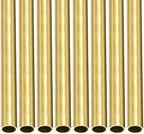 أنبوب نحاسي DTGN 7.5 مم × 0.5 مم × 300 مم (ODxWall TxL) - 8 عبوات - جيد لإطار ديكور DIY لمعدات الآلات - أنابيب معدنية مستديرة in Saudi Arabia