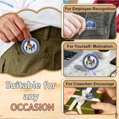BHealthLife 10 Pcs Team Spirit Award Coins Set Appreciation Gifts for Employees Inspirational Coins Bulk Gifts for Coworkers Team Members Staffs Students in Saudi Arabia