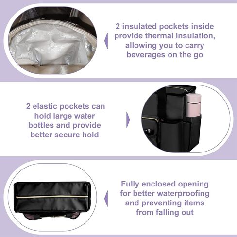 حقيبة ممرضة ، أكياس عمل مع مقصورة كمبيوتر محمول بحجم 15.6 بوصة ، حقيبة مدرس مع كوب كبير ، جيب معزول in Kuwait