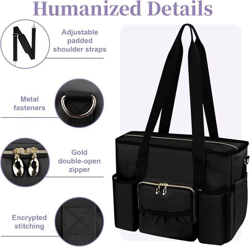 حقيبة ممرضة ، أكياس عمل مع مقصورة كمبيوتر محمول بحجم 15.6 بوصة ، حقيبة مدرس مع كوب كبير ، جيب معزول in Kuwait
