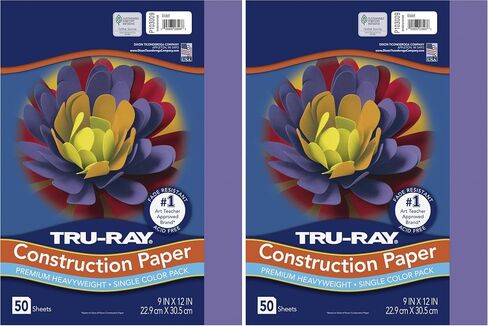 Pacon Tru-Ray Heavyweight Construction Paper, Violet, 9" x 12", 50 Sheets in Kuwait
