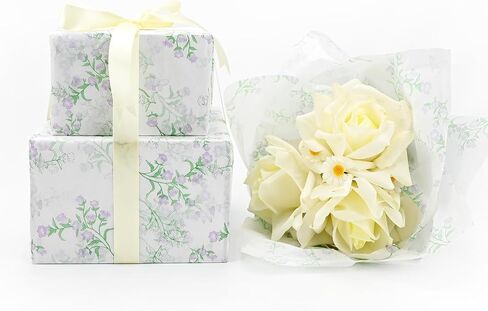 100 Sheets Eucalyptus Gift Wrapping Tissue Paper Recyclable Greenery Botanical Packaging Bag for Wedding Birthday Showers Art Craft Party Favor Decoration in Saudi Arabia