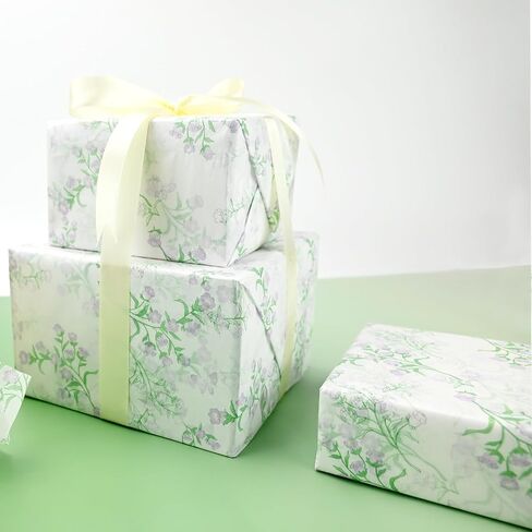 100 Sheets Eucalyptus Gift Wrapping Tissue Paper Recyclable Greenery Botanical Packaging Bag for Wedding Birthday Showers Art Craft Party Favor Decoration in Saudi Arabia