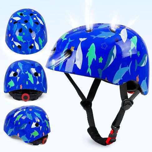FIODAY Kids Helmet منصات الركبة للأطفال يونيكورن الركبة والكوع منصات حراس المعصم قابل للتعديل مجموعة معدات الحماية للفتيات الأولاد الرياضة التزلج سكوتر التزلج المضمنة، قوس قزح، 3-8 سنوات in Kuwait