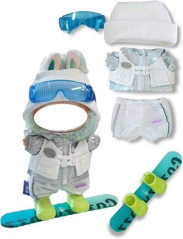 ملابس للدمى التي تبلغ مساحتها 17 سم ، و 7 PCS Doll's Sports Weash Gym Cloth Hat Tennis Tennis Tennis Skirt نظارة شمسية أحذية إكسسوارات فاخرة رائعة للدمى الرائعة (لا دمية) (تنورة تنس أسود) in Saudi Arabia