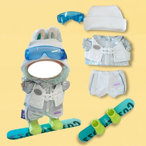 ملابس للدمى التي تبلغ مساحتها 17 سم ، و 7 PCS Doll's Sports Weash Gym Cloth Hat Tennis Tennis Tennis Skirt نظارة شمسية أحذية إكسسوارات فاخرة رائعة للدمى الرائعة (لا دمية) (تنورة تنس أسود) in Saudi Arabia