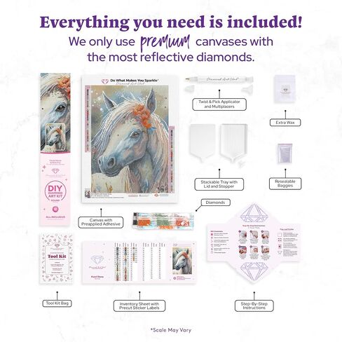 DIAMOND ART CLUB Highland Cow in Tub Diamond Painting Kit, Fun DIY Crafts for Adults, Round Diamond Art Canvas for Beginners, 13" x 13" (33cm x 33cm) in Kuwait