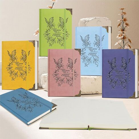 هدايا Whlbhg Butterfly للنساء رجال مجلة Butterfly Butterflor Notebricte Notebricking Gift Inspirational A5 Pink Notebooks for Work Travel School (bink bink bink) in Kuwait