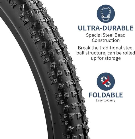 YunSCM 24" Bike Tires 24x2.60/66-507 and 24" Bike Tubes Schrader Valve Compatible with Mountain/Off Road Bike 24 x 2.50 24 x 2.55 24 x 2.60 24 x2.65 24x2.70 Bicycle Tires and Tubes (P-1327) in Saudi Arabia