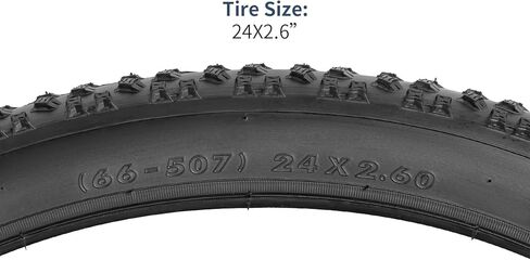 YunSCM 24" Bike Tires 24x2.60/66-507 and 24" Bike Tubes Schrader Valve Compatible with Mountain/Off Road Bike 24 x 2.50 24 x 2.55 24 x 2.60 24 x2.65 24x2.70 Bicycle Tires and Tubes (P-1327) in Saudi Arabia