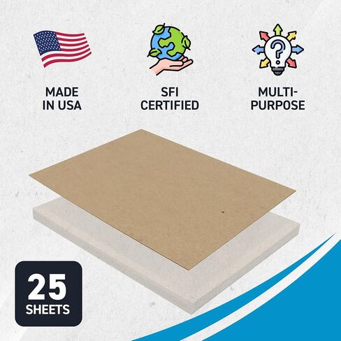 50 Chipboard Sheets 9 x 12 inch - 30pt (Point) Medium Weight Brown Kraft Cardboard for Scrapbooking & Picture Frame Backing (.030 Caliper Thick) Paper Board | MagicWater Supply in Saudi Arabia