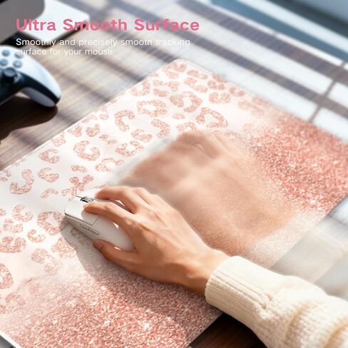 HAOCOO Heated Desk Pad Large, Warm Mouse Pad Gaming, Computer Desk Mat for Desktop, 3 Levels Heating, Auto Shut Down, Leather Laptop Keyboard Mat for Home Office, Purple Blue Galaxy in Kuwait