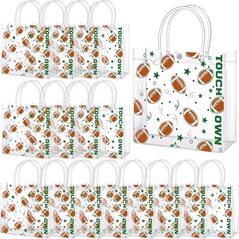 Sweetude 24 PCS أكياس هدايا التوعية بسرطان الثدي من الشريط الوردي واضحة PVC أكياس مع مقابض 7.87 × 3.1 × 7.87 بوصة قابلة لإعادة الاستخدام ، in Saudi Arabia