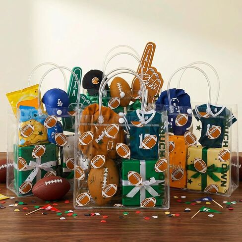 Sweetude 24 PCS أكياس هدايا التوعية بسرطان الثدي من الشريط الوردي واضحة PVC أكياس مع مقابض 7.87 × 3.1 × 7.87 بوصة قابلة لإعادة الاستخدام ، in Saudi Arabia