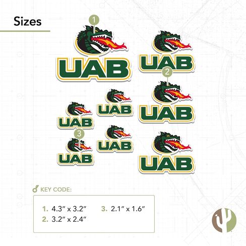 جامعة ألاباما في برمنغهام ملصق بليزرز UAB ملصقات شارات الفينيل للكمبيوتر المحمول زجاجة ماء سجل قصاصات السيارة T3 (النوع 3-1) in Kuwait