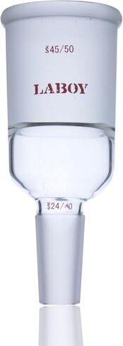 Laboy Glass Reducing Connecting Adapter from 24/40 Outer to 45/50 Inner Glass Joint Chemistry Lab Glassware in Saudi Arabia