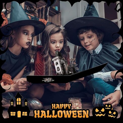 Teling Halloween Card Pop Up Paper Haunted House Greeting Card 3D Halloween Castle Card 8 x 6 Inch Included Envelope Note Tag Gothic Theme Greeting Card Happy Halloween Centerpiece Supplies in Saudi Arabia