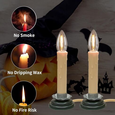 شموع النوافذ الكهربائية، شموع النوافذ، 5 بوصات أضواء شموع عيد الميلاد مع سلك تشغيل/إيقاف شموع التبديل، 7 واط C26 قواعد حديد البرقوق لمبة شفافة، 4 عبوات in Kuwait