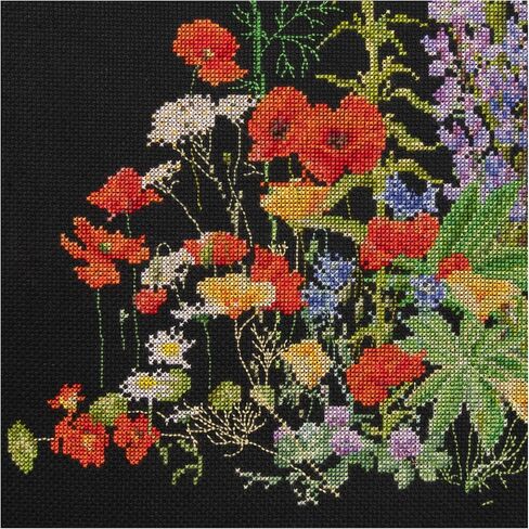 Thea Gouverneur - Counted Cross Stitch Kit - Wild Flower Cushion - Aida - 16 Count - for Adults - 2074A in Saudi Arabia