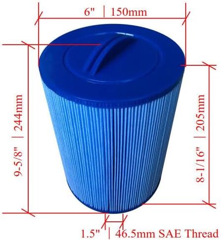 Malaka 2-Pack Spa Filter متوافق مع PWW50P3 6CH-940 FC-0359 (PWW50P3 SAE Thread) خرطوشة فلتر خيط خشن 210402 in Saudi Arabia
