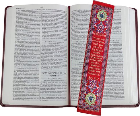 The Seven Churches of Revelation, Bulk Pack of 7 Woven Fabric Bookmarks, Signs of The End Times, Promises of The 7 Churches, Silky Soft Bookmarker for Novels, Books, & Bibles in Saudi Arabia