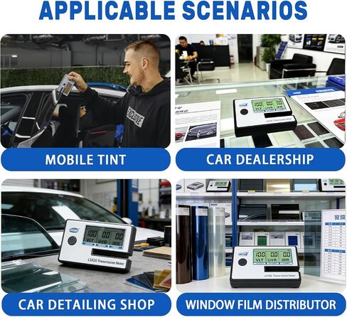 Linshang Portable Solar Test Meter, Measure Side Windshield, Window Tint and Window Film Glass, Meter Tester UV IR Rejection Spectrum Tester IR 1400nm UV 365nm VL 380nm - 760nm Full wavelength in Saudi Arabia