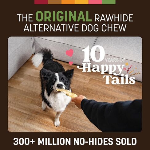 Earth Animal No-Hide Strips Beef Recipe Natural Rawhide Alternative Dog Chew Treat - 10 Count Value Pack in Saudi Arabia