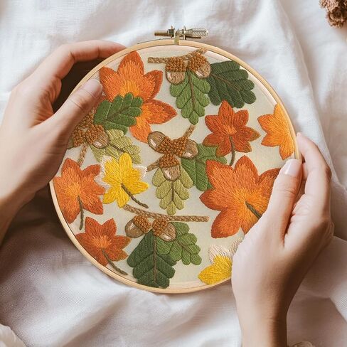 Leisure Arts Embroidery Kit 6" Dandelion - Embroidery Kit for Beginners - for Adults Cross Stitch Kits Cross Stitch Kits Beginners Patterns in Kuwait