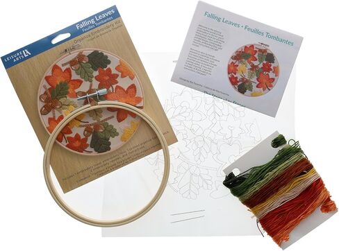 Leisure Arts Embroidery Kit 6" Dandelion - Embroidery Kit for Beginners - for Adults Cross Stitch Kits Cross Stitch Kits Beginners Patterns in Kuwait